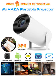 Portable Projector Pocket 5G WIFI Android11.0 Support 130 Inches Home Theater Full HD