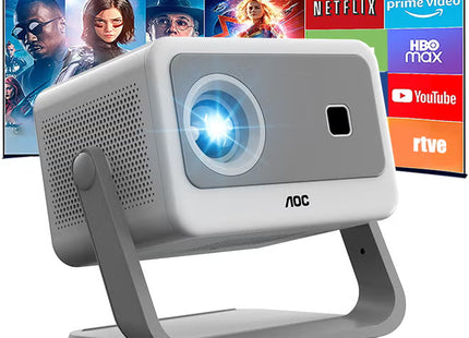 Mini Projector, Portable Projector 4K Support, 12000 Luemn/Electric Focus/Projector with Wifi and Bluetooth