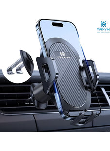 Car Phone Holder [Double Steel Hook] for Air Vent, Compatible with iPhone 15/14/13/12 Samsung Xiaomi and Other Smartphones Series