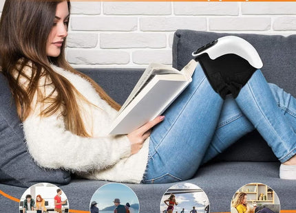 Knee Massager with 9-Level Heat & Vibration – Cordless Electric Therapy, LED Display, Pain Relief for Arthritis, Injury & Joint Care