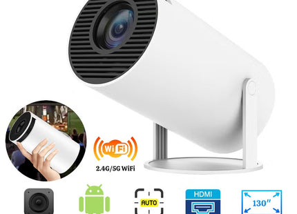 Portable Projector Pocket 5G WIFI Android11.0 Support 130 Inches Home Theater Full HD
