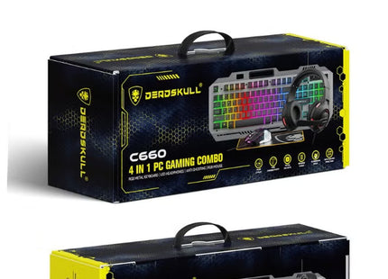 Gaming Keyboard Mouse Headset and Mousepad Combo, RGB LED Backlit Gaming Keyboard Bundle, USB Wired Keyboards Combo for PC Gamer, Xbox, PS5 Users