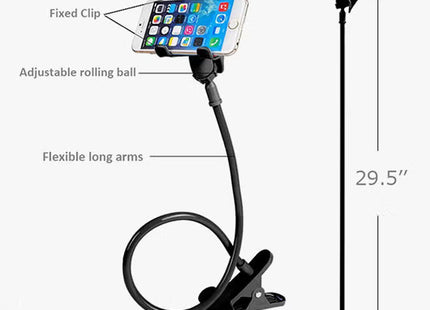 Flexible Phone Holder And Mount Black