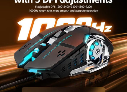 Gaming Keyboard Mouse Headset and Mousepad Combo, RGB LED Backlit Gaming Keyboard Bundle, USB Wired Keyboards Combo for PC Gamer, Xbox, PS5 Users