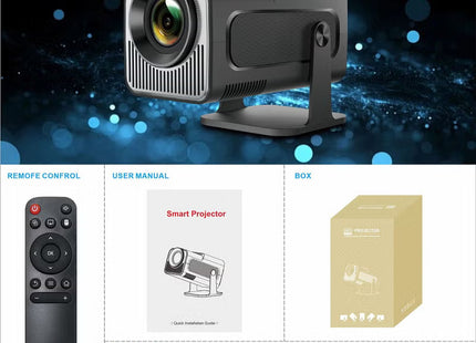 Portable HD Projector - Support 4K - Smart Projector with 5G Dual-band Wifi and Bluetooth