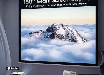 Mini Projector, Portable Projector 4K Support, 12000 Luemn/Electric Focus/Projector with Wifi and Bluetooth